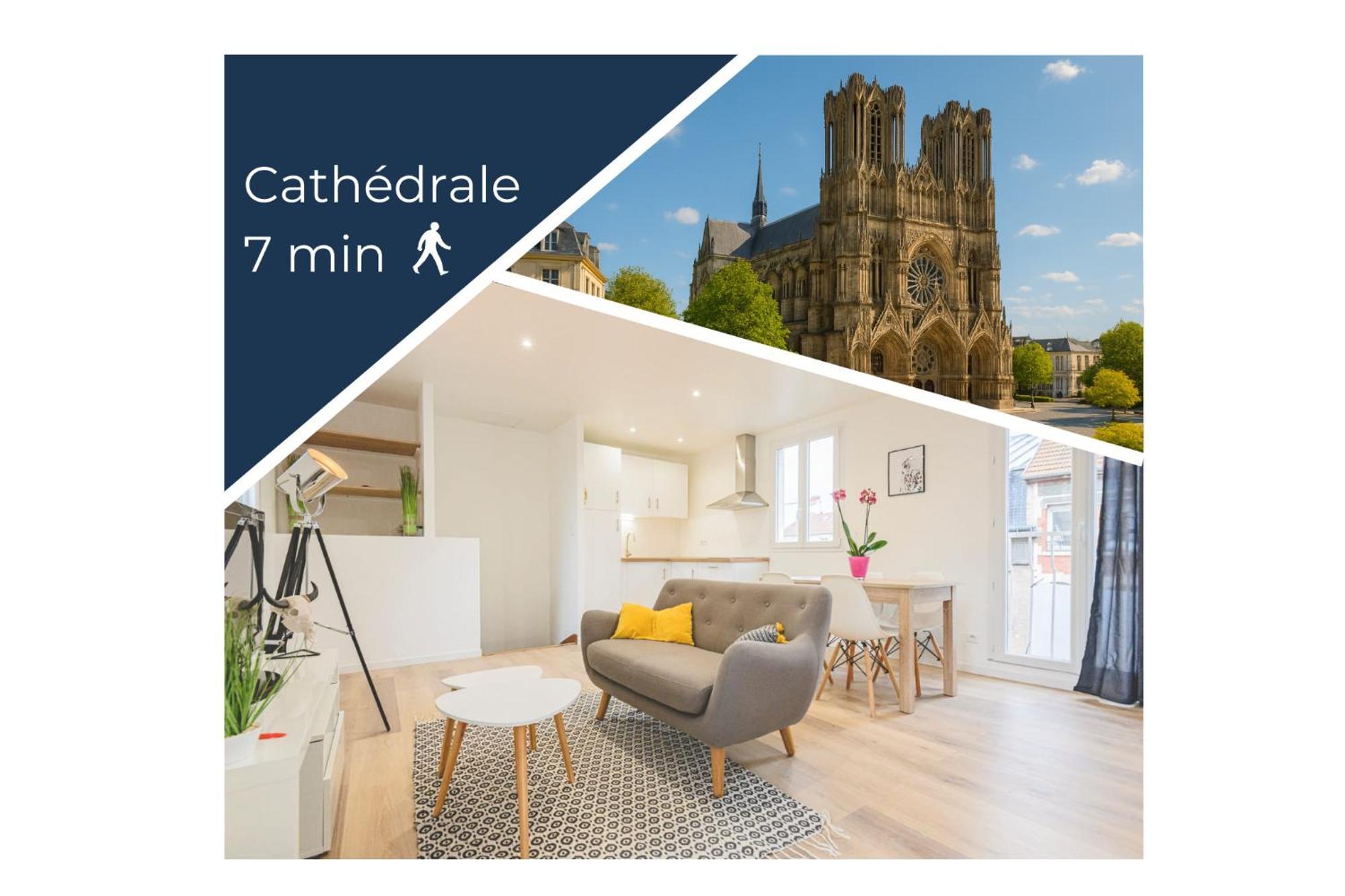 Appartement Lumineux Proche Cathedrale Reims Dış mekan fotoğraf
